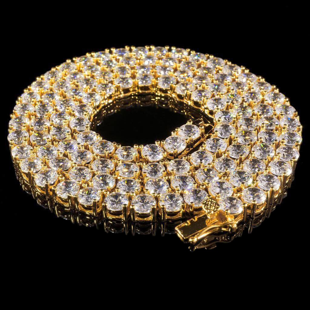 5MM Diamond Chain in Yellow Gold