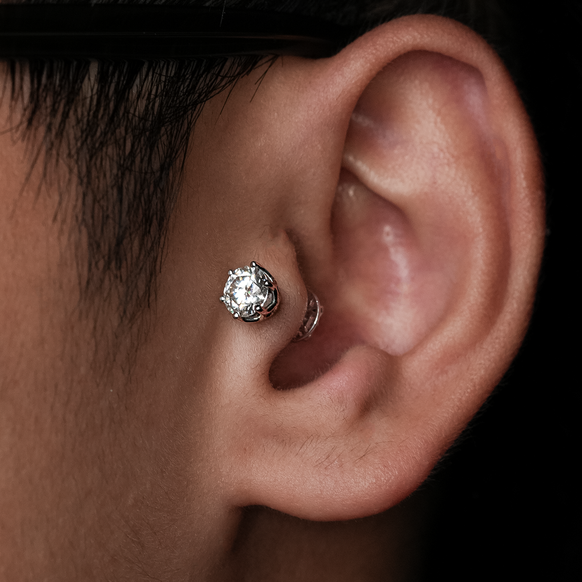 Round Cut Diamond Stud Earrings