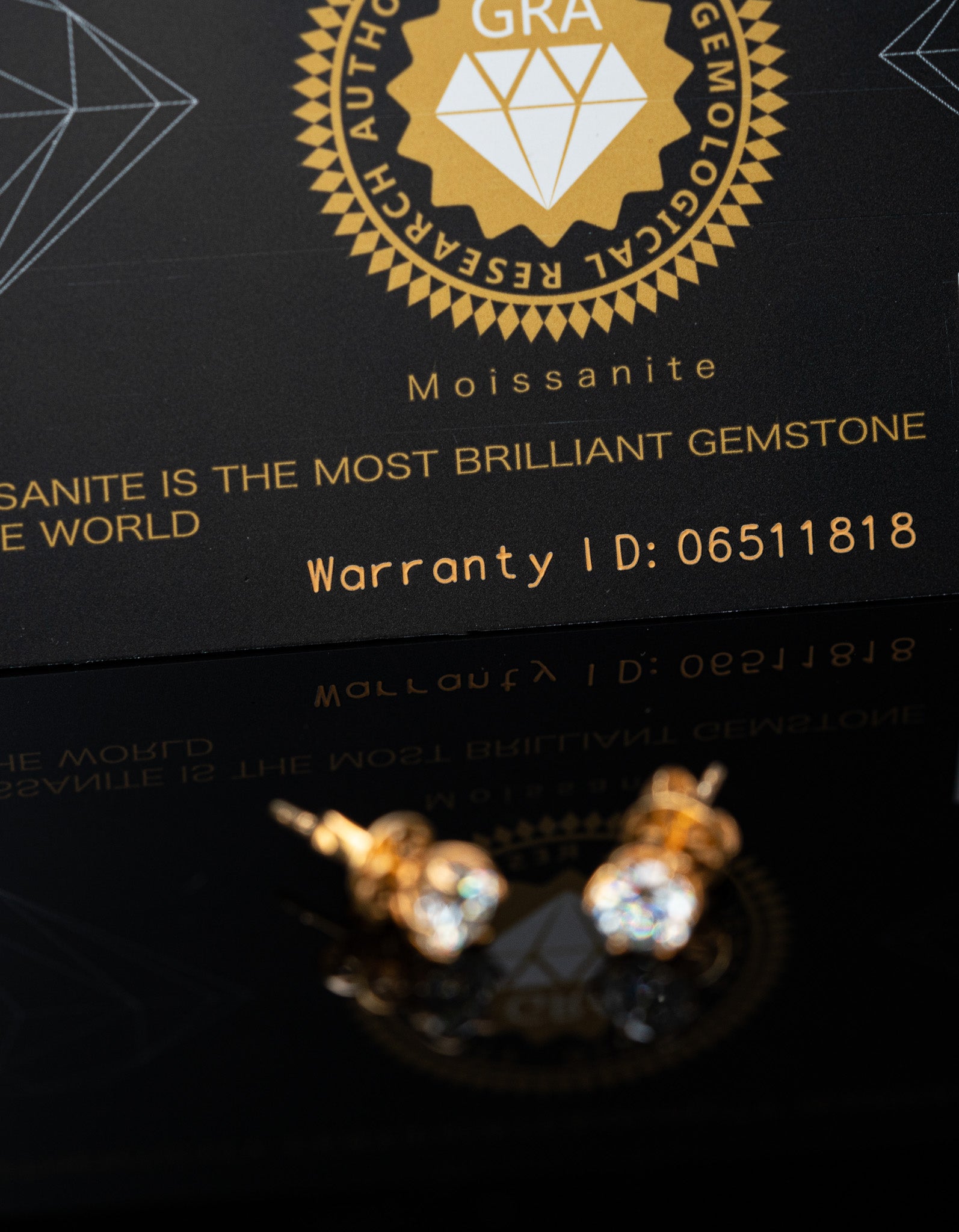 Round Cut Diamond Stud Gold Earrings