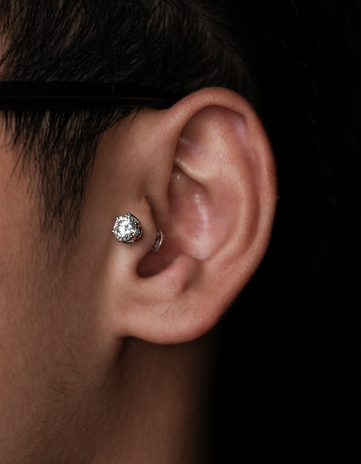 6mm Round Cut Diamond Stud Earrings