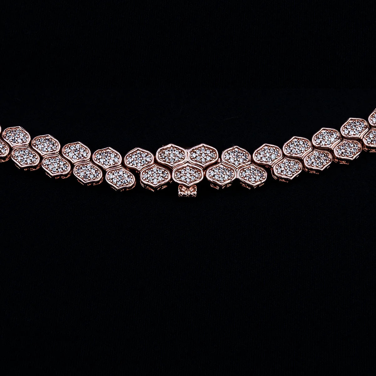 Diamond Pave Flat Snake Chain