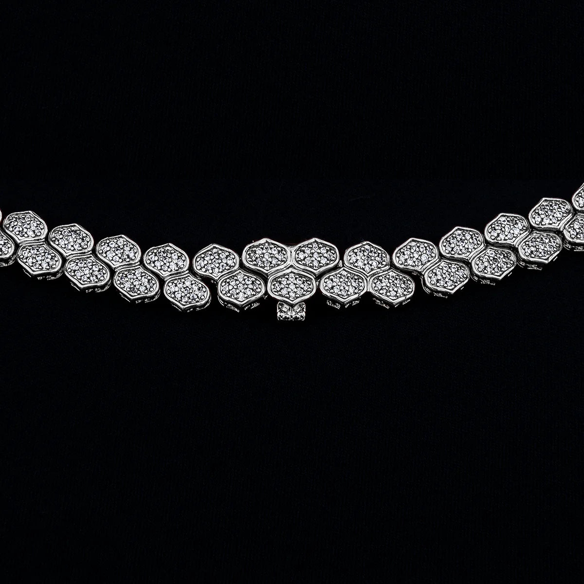 Diamond Pave Flat Snake Chain