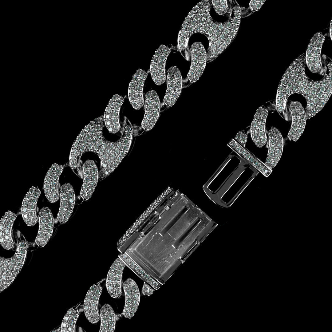 15mm/19mm Diamond Mariner Cuban Chain