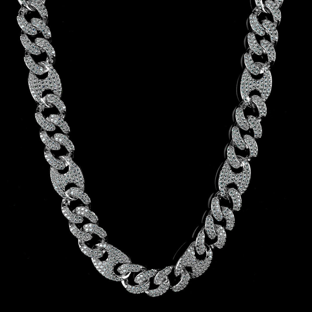 15mm/19mm Diamond Mariner Cuban Chain