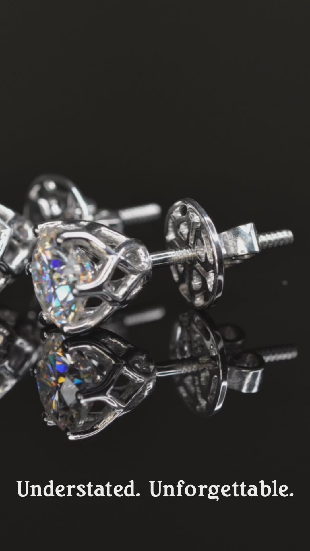 6mm Round Cut Diamond Stud Earrings